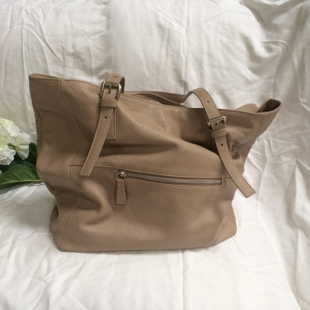 Pre Owned Garnet Hill Leather Tote